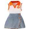 Toddler Girl's 2 Piece Outfits Floral Patched Collar Tank Wrap Skirt Shorts Set Summer Outfits