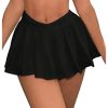 Women's V-Shaped Waist Low Waisted Skirts Pleated A Line Mini Skirt