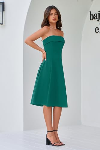Womens Cocktail Dress Strapless Tube Formal Wedding Guest Prom Party Dress