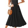 Women's 2024 Summer Sundresses Casual Beach Vacation Outfits Long Flowy Sleeveless Tank Maxi Dress with Pockets