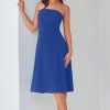 Womens Cocktail Dress Strapless Tube Formal Wedding Guest Prom Party Dress