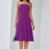 Womens Cocktail Dress Strapless Tube Formal Wedding Guest Prom Party Dress