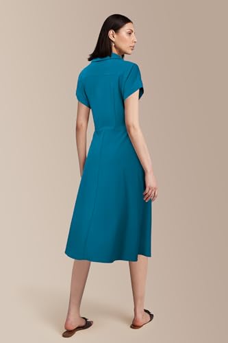 Womens Wear to Work Teacher Business Casual Dress Funeral Midi Dresses Button Down Office Clothes with Pockets