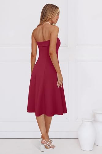 Womens Cocktail Dress Strapless Tube Formal Wedding Guest Prom Party Dress