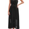 Womens 2025 Summer Wedding Guest Bridesmaid V Neck Sleeveless Long Formal Evening Party Maxi Dress