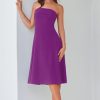 Womens Cocktail Dress Strapless Tube Formal Wedding Guest Prom Party Dress