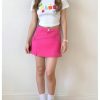 Girl's Wrap Denim Skorts High Waisted Asymmetrical Hem Skirt Shorts