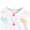 Toddler Girl's Cute 2 Piece Outfits Floral Applique Knit Tee Pleated Skirt Set