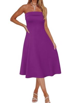Womens Cocktail Dress Strapless Tube Formal Wedding Guest Prom Party Dress