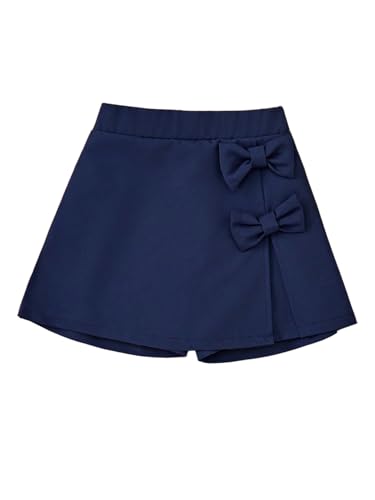 Toddler Girl's Elastic Waist Bow Skorts Summer Cute Skirt Shorts