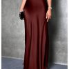 Women's Elegant High Waist Maxi Skirt Cocktail Party Wedding Long Skirts