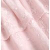 Women's Layered Ruffle Mini Skirt Floral Embroidered Elastic Waist A Line Skirt