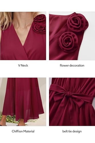 Womens 2025 Summer Wedding Guest Bridesmaid V Neck Sleeveless Long Formal Evening Party Maxi Dress