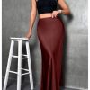 Women's Elegant High Waist Maxi Skirt Cocktail Party Wedding Long Skirts