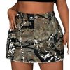 Women's Plus Size Y2K Mini Denim Skirt High Waist Bodycon Cargo Skirts with Flap Pocket