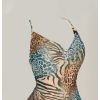 Women's Plus Size Leopard Print Draped Cowl Neck Cami Dress Criss Cross Backless Mini Dresses