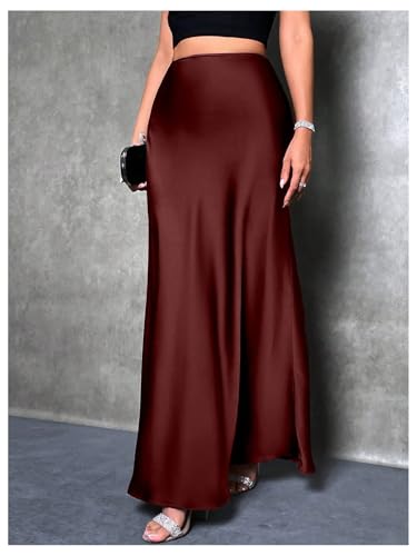 Women's Elegant High Waist Maxi Skirt Cocktail Party Wedding Long Skirts