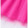 Toddler Girl's Bow Ruffle Cap Sleeve Mesh Dress Birthday Party Belted Swing Dresses