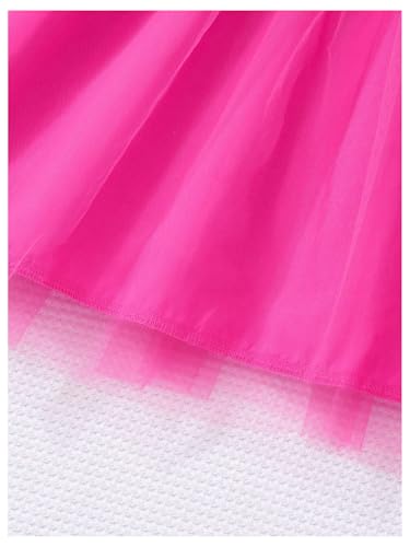 Toddler Girl's Bow Ruffle Cap Sleeve Mesh Dress Birthday Party Belted Swing Dresses