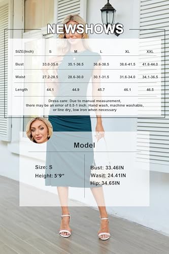 Women 2025 Summer Casual Bodycon Long Midi Ruched Side Slit Cap Sleeve Crew Neck Slim Fit Vacation Dress