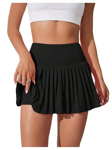 Women's Pleated Tennis Skirts High Waisted Golf Badminton Workout A Line Athletic Skorts