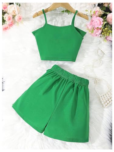 Girl's 2 Piece Set Bow Knot Cami Top Skorts Outfits