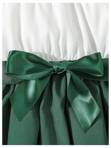 Toddler Girl's Lace Mock Neck Cap Sleeve Dress Belted A Line Flared Dresses