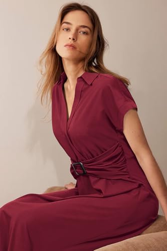 Womens Wear to Work Teacher Business Casual Dress Funeral Midi Dresses Button Down Office Clothes with Pockets