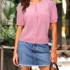 Womens Summer Cardigan Sweaters Lightweight Short Sleeve Button Down Shirts Ribbed Knit Blouse Tops 2024 Trendy