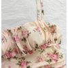 Women's Plus Size Boho Floral Cami Dress Ruched Spaghetti Strap A Line Short Dresses