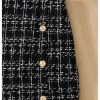 Girl's 2 Piece Outfits Plaid Tweed Half Sleeve Jacket and Ruffle Mini Skirt Set