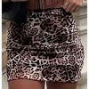Women's Leopard Print High Waisted Mesh Mini Skirt Bodycon Stretchy Sexy Y2k Short Skirts