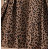 Girl's Leopard Print Corduroy Pinafore Dress Sleeveless Short Overall Dresses