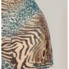Women's Plus Size Leopard Print Draped Cowl Neck Cami Dress Criss Cross Backless Mini Dresses