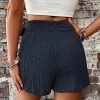 Women's Summer Mini Wrap Shorts Knot High Waist Belted Skorts Zipper Casual Loose Skirt
