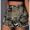 Women's Plus Size Y2K Mini Denim Skirt High Waist Bodycon Cargo Skirts with Flap Pocket