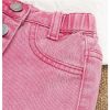 Girl's Wrap Button Front Asymmetrical Hem Denim Skort High Waist Skirt Shorts