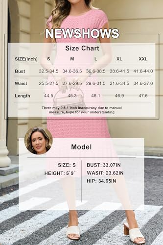 Women Fall 2025 Teacher Outfits Church Midi Cap/Long Sleeve Hollow Knit Modest Business Casual Sweater Dress